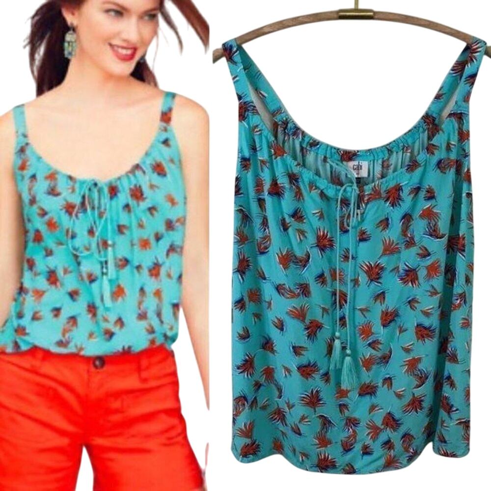 CAbi Palm Leaf Tassel Tank Size XS